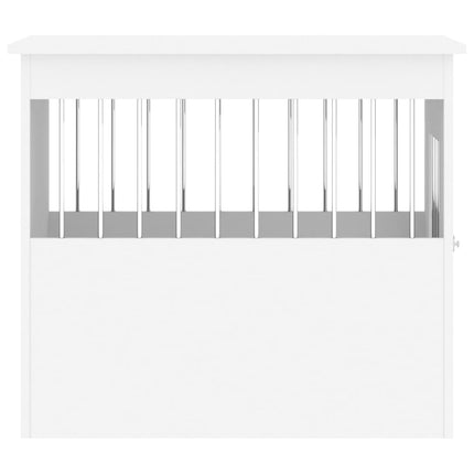 Meuble de cage pour chiens blanc 55x75x65 cm bois d'ingénierie