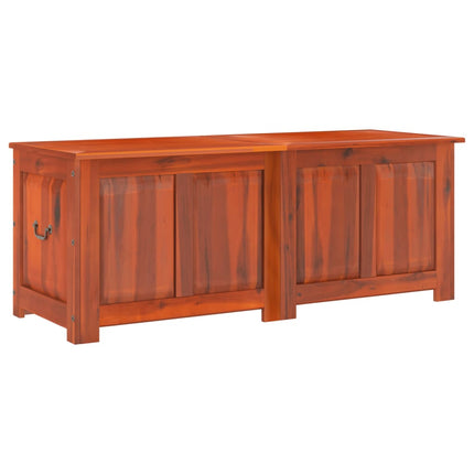 Coffre de rangement avec couvercle marron bois massif d'acacia