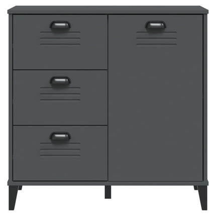 Buffet VIKEN gris anthracite 80x40x80 cm bois d'ingénierie