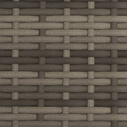 Chaise longue double avec auvent et coussins en polyrotin gris