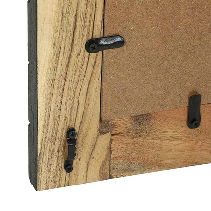 Miroir Noir et Marron 50 x 2 x 50 cm Bois massif d'acacia