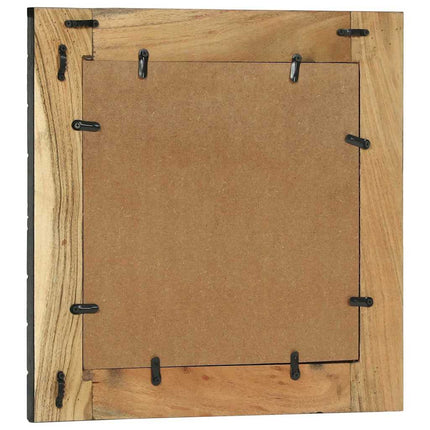 Miroir Noir et Marron 50 x 2 x 50 cm Bois massif d'acacia