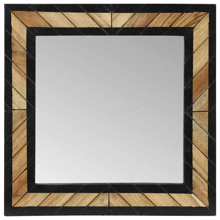 Miroir Noir et Marron 50 x 2 x 50 cm Bois massif d'acacia