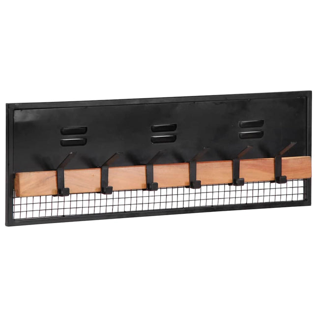 Porte-manteaux mural 90x11x30 cm bois massif de manguier