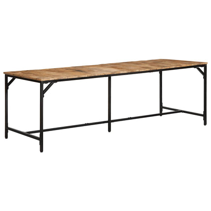 Table à manger 220x90x75 cm bois de manguier massif brut