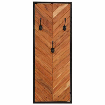 Porte-manteaux 2 pcs 35x1x90 cm bois massif acacia