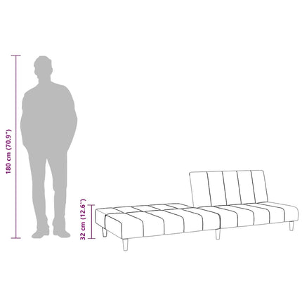 Canapé-lit à 2 places vert clair velours