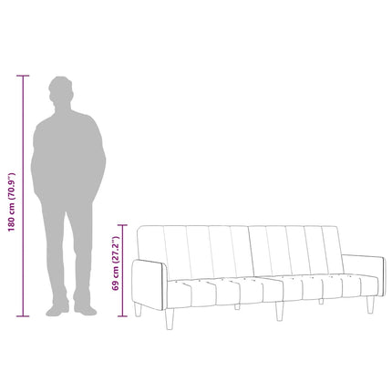 Canapé-lit à 2 places vert clair velours