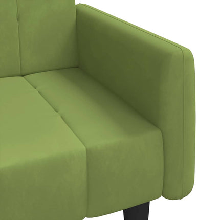Canapé-lit à 2 places vert clair velours
