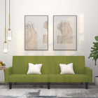 Canapé-lit à 2 places vert clair velours