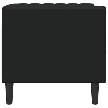 Fauteuil Chesterfield noir similicuir