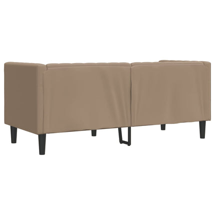 Canapé à 2 places Chesterfield cappuccino similicuir