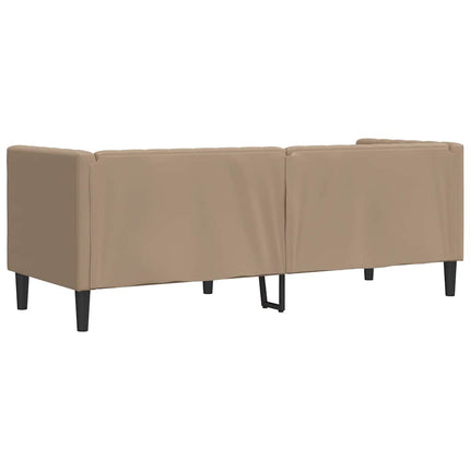 Canapé à 3 places Chesterfield cappuccino similicuir