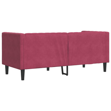 Canapé Chesterfield avec traversins 2 places velours