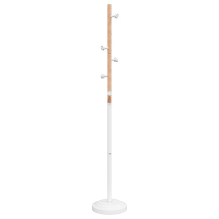 Porte-manteau blanc 177 cm fer enduit de poudre