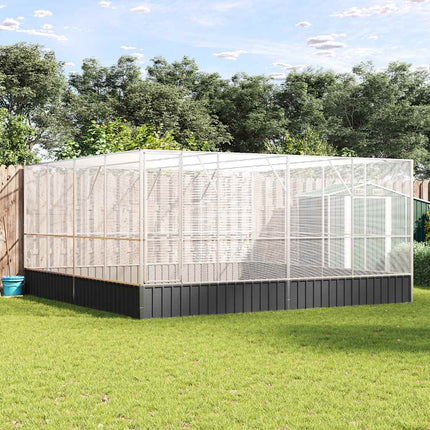 Volière argenté 418x414x212 cm acier