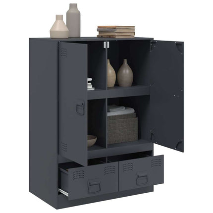 Buffet haut anthracite 67x39x95 cm acier