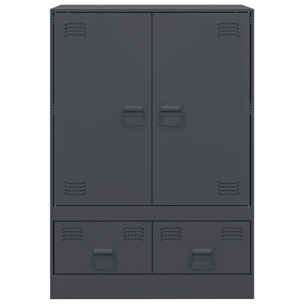 Buffet haut anthracite 67x39x95 cm acier