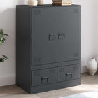 Buffet haut anthracite 67x39x95 cm acier