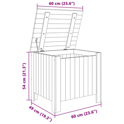 Boîte de rangement avec couvercle RANA bois massif de pin