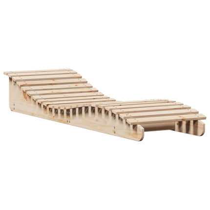 Chaises longues lot de 2 205x60x31,5cm bois massif de pin