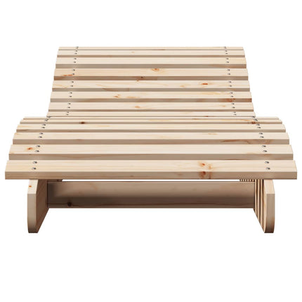 Chaises longues lot de 2 205x60x31,5cm bois massif de pin