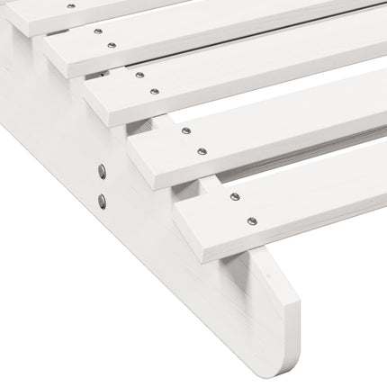 Chaise longue blanc 205x60x31,5 cm bois massif de pin