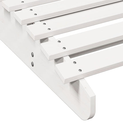 Chaises longues lot de 2 blanc 205x60x31,5cm bois massif de pin