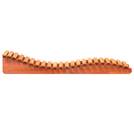 Chaises longues lot de 2 cire marron bois massif de pin