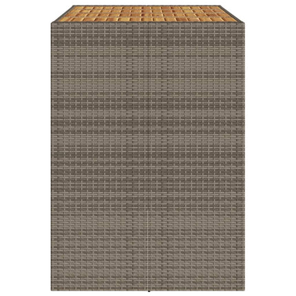 Table de bar de jardin et dessus en bois acacia résine tressée