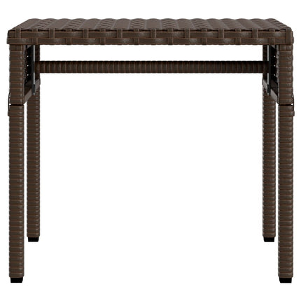 Chaise longue avec auvent et table marron résine tressée