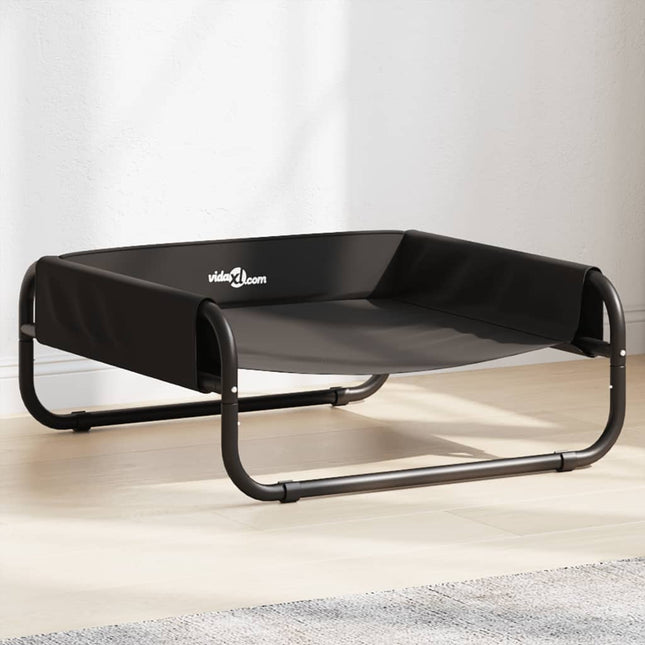 Lit surélevé pour chien anthracite tissu Oxford et acier