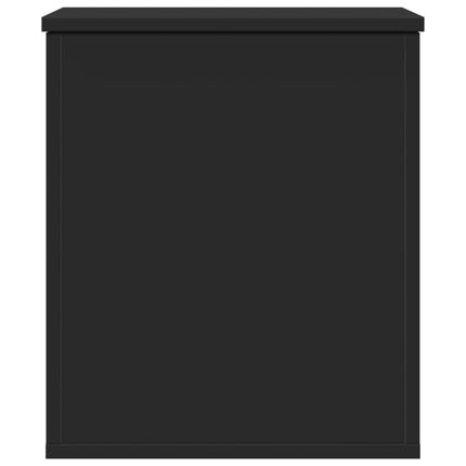 Boîte de rangement noir 40x42x46 cm bois d'ingénierie