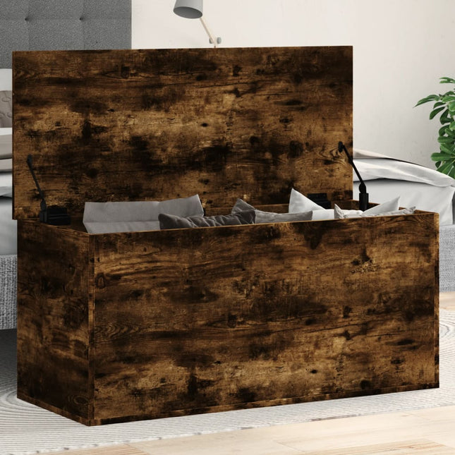 Boîte De Rangement Bois D'ingénierie Chêne fumé 1 100 x 42 x 46 cm