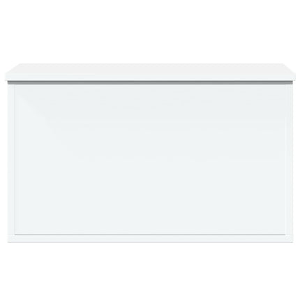 Boîte de rangement blanc 60x35x35 cm bois d'ingénierie