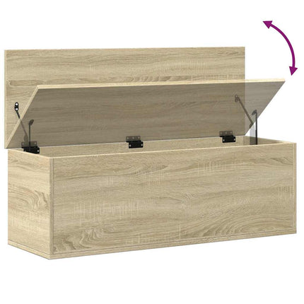 Boîte de rangement chêne sonoma 102x35x35 cm bois d'ingénierie