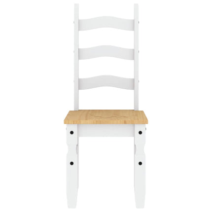 Chaises à manger lot de 2 Corona blanc bois massif de pin