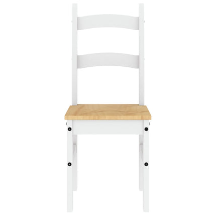 Chaises à manger lot de 2 blanc 40x46x99 cm bois massif de pin