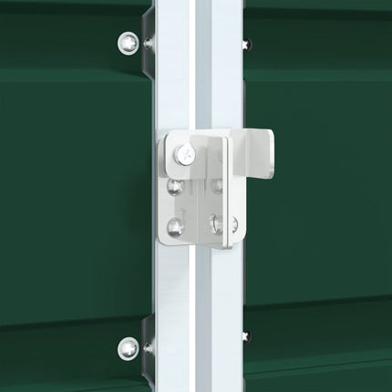 Rangement à roulettes pour poubelles pour deux bacs acier