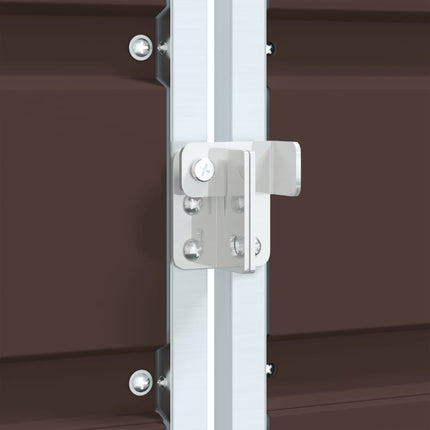 Rangement à roulettes pour poubelles pour deux bacs acier