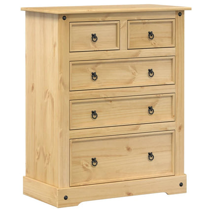Commode Corona 92x48x114 cm bois massif de pin