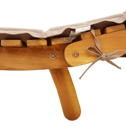 Chaises longues avec coussins lot de 2 taupe bois massif acacia