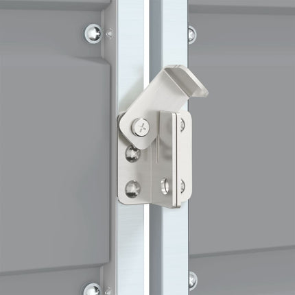 Rangement à roulettes pour poubelles pour bac unique gris acier