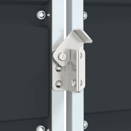 Rangement à roulettes pour poubelles pour deux bacs acier