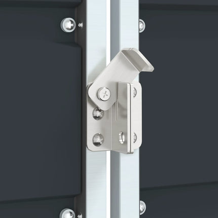 Rangement à roulettes pour poubelles pour trois bacs acier