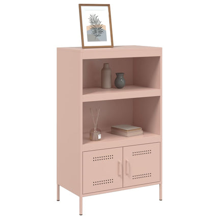 Buffet haut rose 68x39x113 cm acier