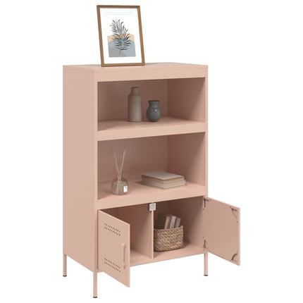 Buffet haut rose 68x39x113 cm acier