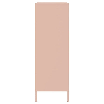 Buffet haut rose 68x39x113 cm acier