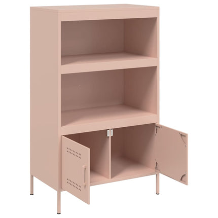 Buffet haut rose 68x39x113 cm acier