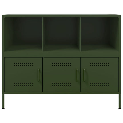 Buffet vert olive 100,5x39x79 cm acier